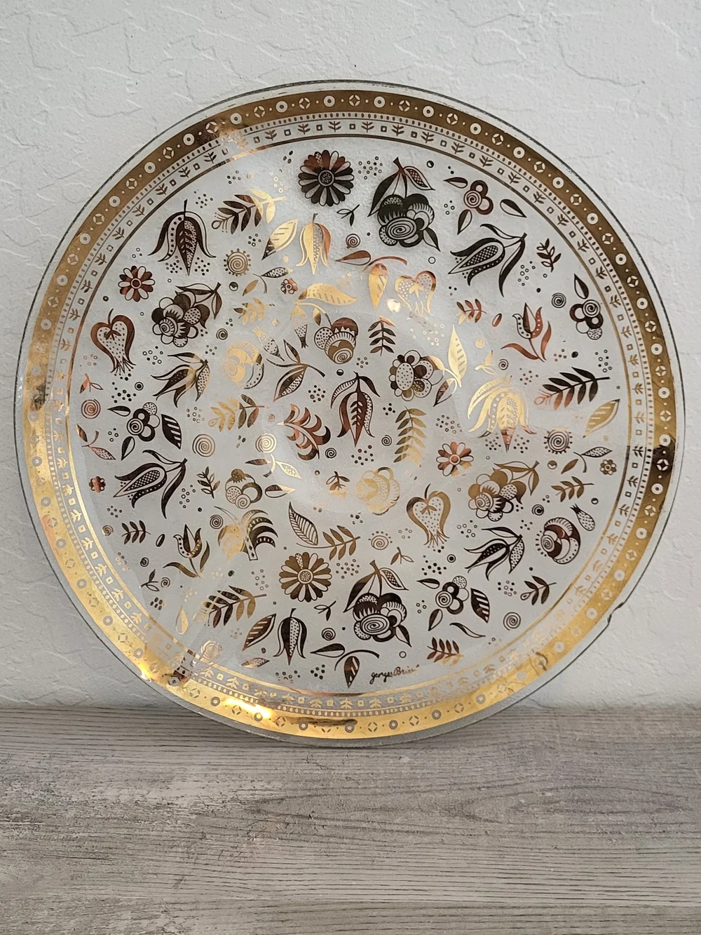 George Briard Gold Floral Decorative Plate